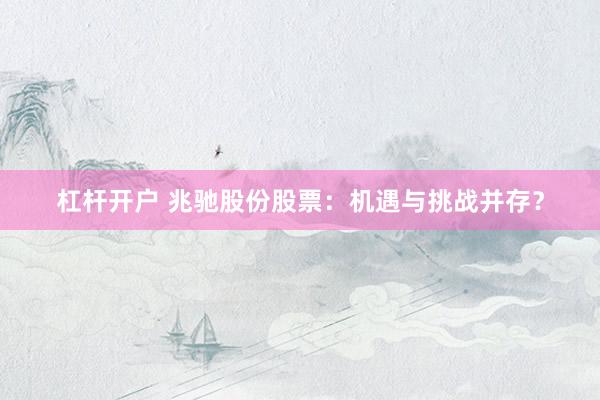 杠桿開戶 兆馳股份股票：機(jī)遇與挑戰(zhàn)并存？