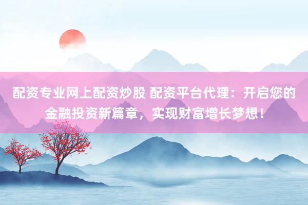配資專業(yè)網(wǎng)上配資炒股 配資平臺代理：開啟您的金融投資新篇章，實現(xiàn)財富增長夢想！