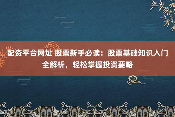 配資平臺網址 股票新手必讀：股票基礎知識入門全解析，輕松掌握投資要略