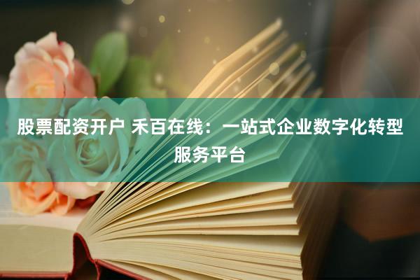 股票配資開(kāi)戶(hù) 禾百在線(xiàn)：一站式企業(yè)數(shù)字化轉(zhuǎn)型服務(wù)平臺(tái)