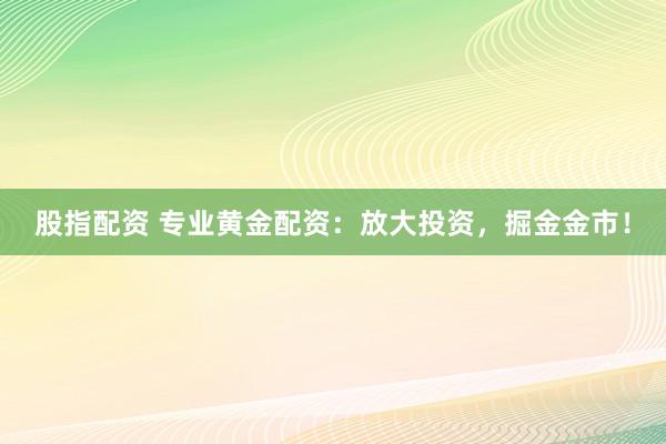 股指配資 專業(yè)黃金配資：放大投資，掘金金市！