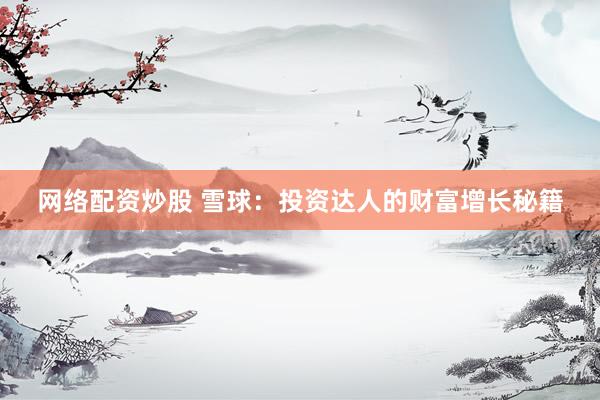 網(wǎng)絡(luò)配資炒股 雪球：投資達(dá)人的財富增長秘籍