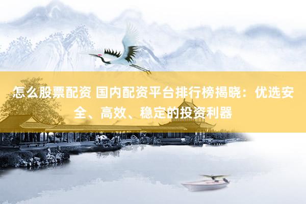怎么股票配資 國(guó)內(nèi)配資平臺(tái)排行榜揭曉：優(yōu)選安全、高效、穩(wěn)定的投資利器